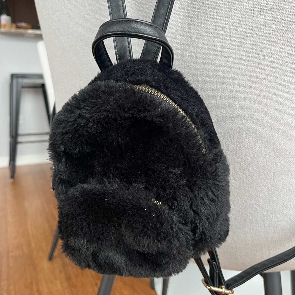 Zara Faux Fur Mini Backpack